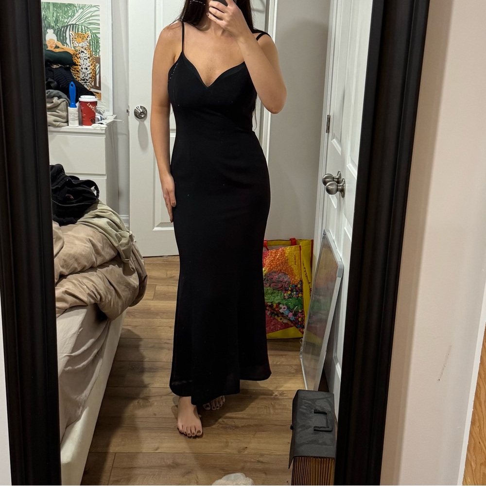 vintage Frank Usher black mermaid dress